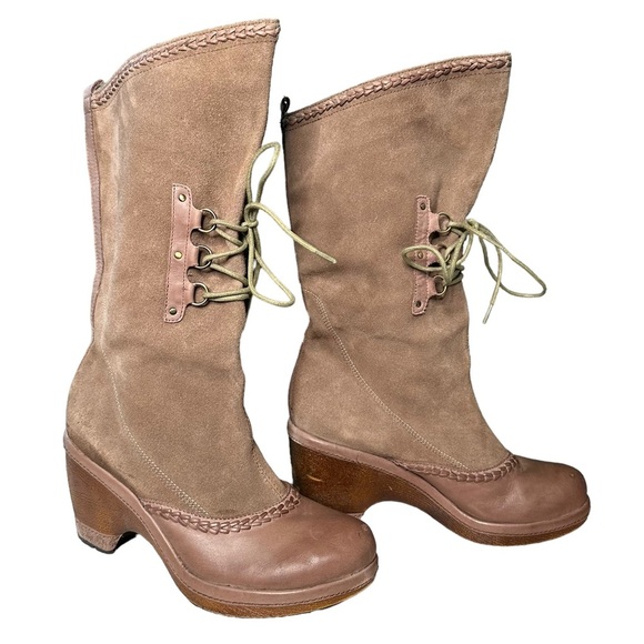 Jambu Shoes - Jambu | Riviera Leather and Suede Clog Boot Size 8.5